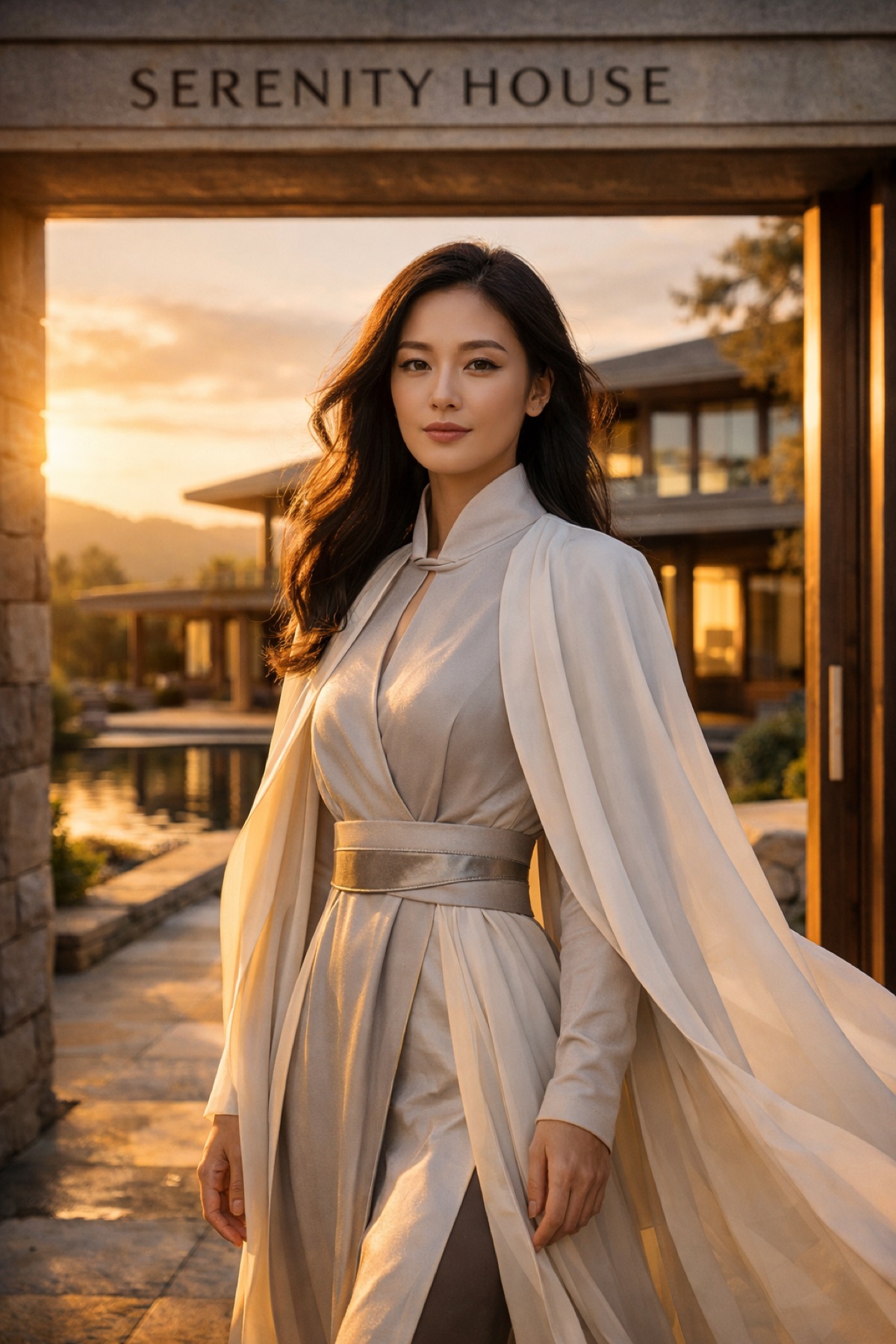 Ovi Black — Serenity House entrance, golden hour