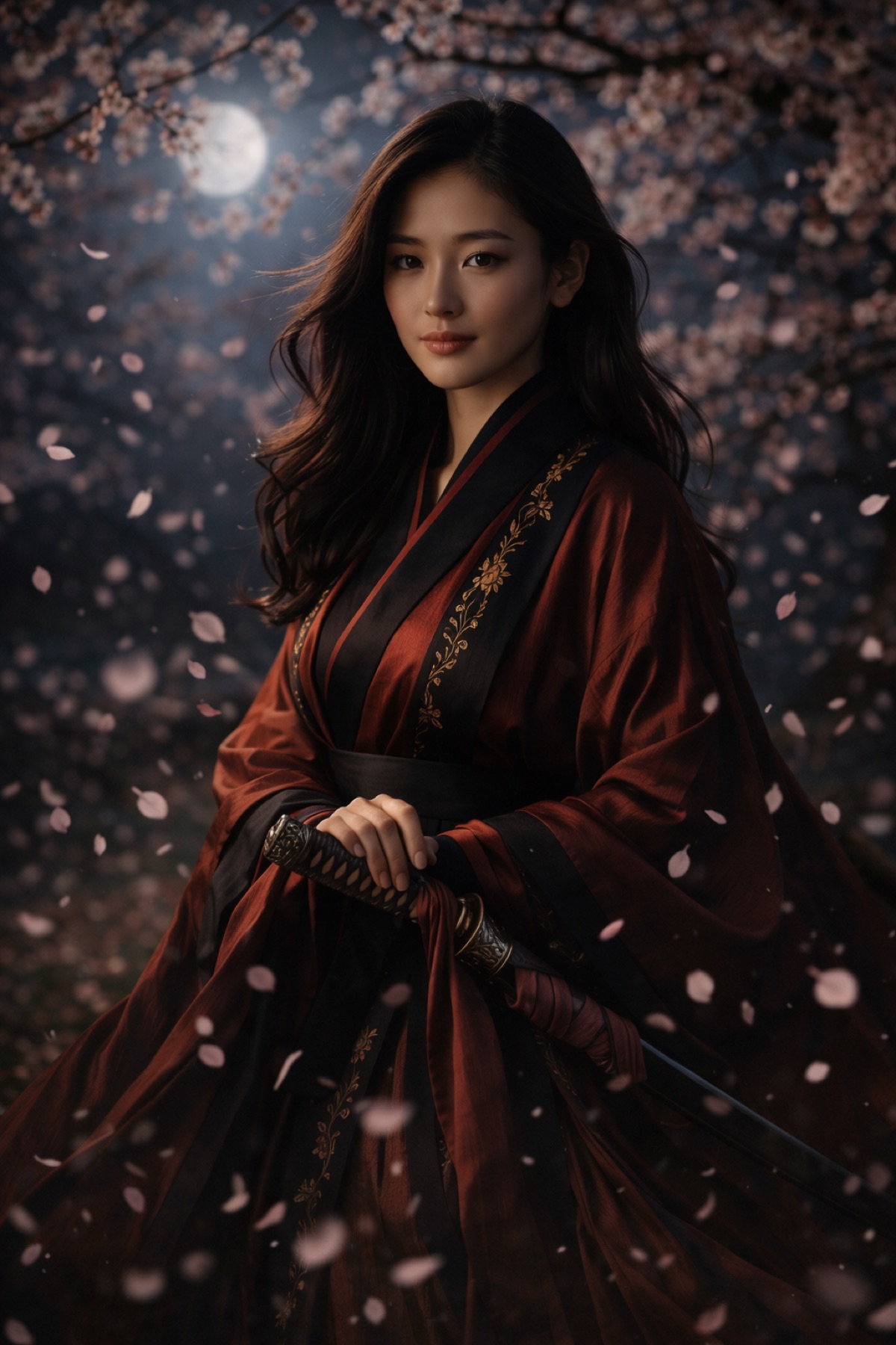 Ovi Black — Sword in Silk, cherry blossoms